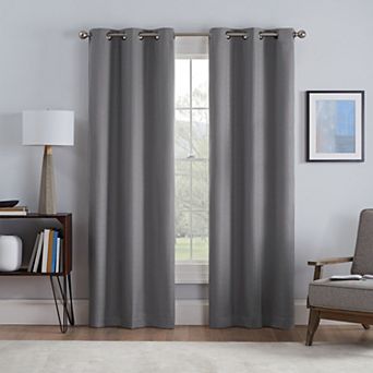 eclipse Talisa Draft Blocker Fleece Insulated Absolute Zero 100% Blackout Window Curtain Set