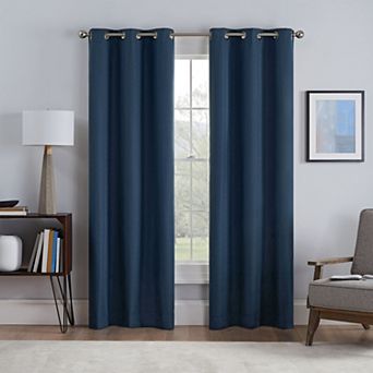 eclipse Talisa Draft Blocker Fleece Insulated Absolute Zero 100% Blackout Window Curtain Set