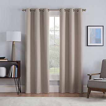 eclipse Talisa Draft Blocker Fleece Insulated Absolute Zero 100% Blackout Window Curtain Set