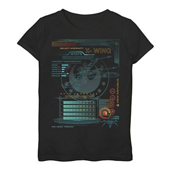 Girls 3-16 Star Wars: Squadrons X-Wing Components Tee
