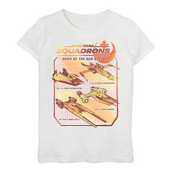 Girls 3-16 Star Wars: Squadrons Ships Of The New Republic Tee