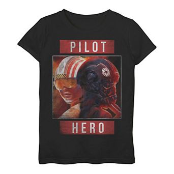 Girls 3-16 Star Wars: Squadrons Pilot Hero Poster Tee