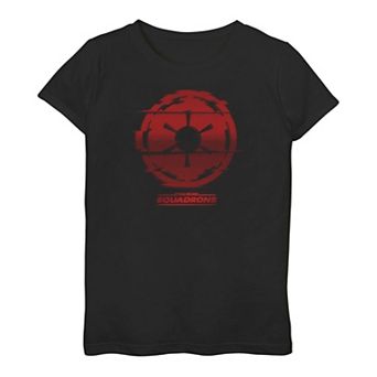 Girls 3-16 Star Wars: Squadrons Empire Glitch Logo Tee