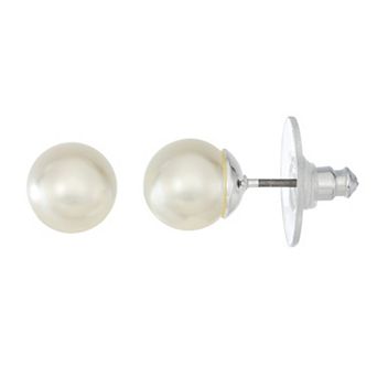 Napier 8mm Simulated Pearl Stud Earrings
