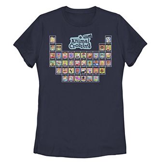 Juniors' Animal Crossing New Horizons Periodic Table Of Villagers Tee