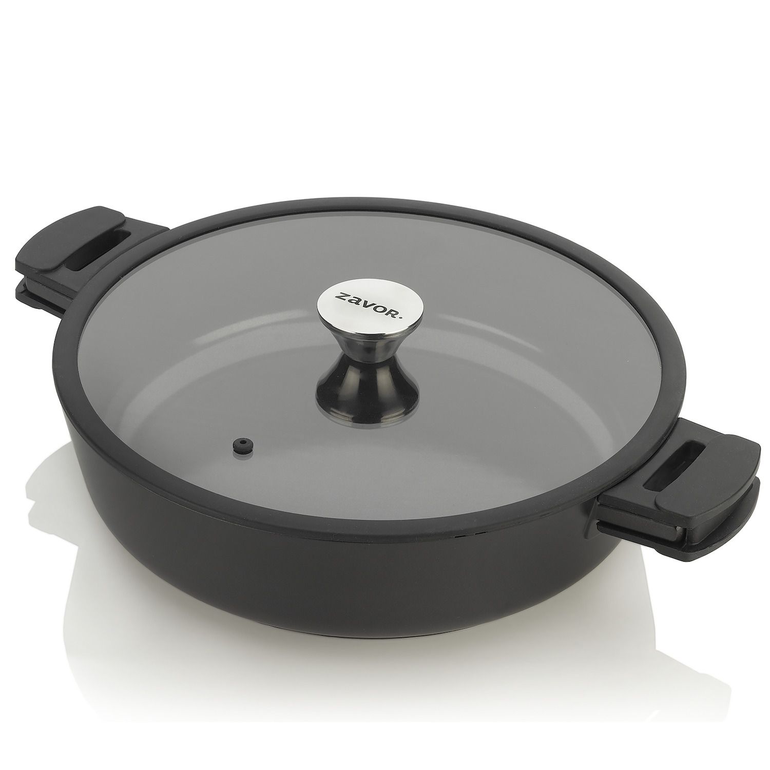 Farberware Smart Control Nonstick Jumbo Cooker/Saute Pan with Lid and  Helper Handle, 6 Quart, Black 