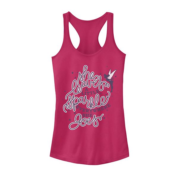 Disney's Tinkerbell She Leaves A Little Sparkle Graphic Tank Top