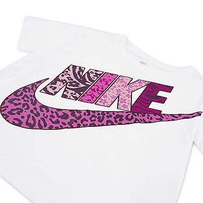 Girls 4-6x Nike Animal Print Futura Logo Boxy T-shirt