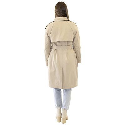 Women's Nine West Double-Breasted Belted Trench Coat