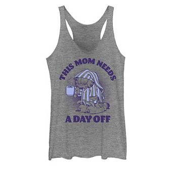 Juniors' Garfield This Mom Needs A Day Off Portrait Tank Top
