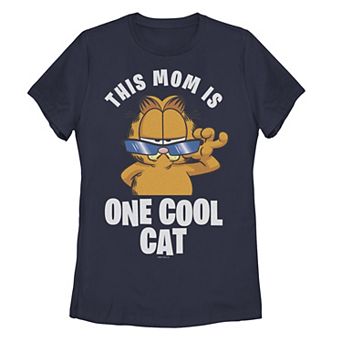 Juniors' Garfield This Mom Is One Cool Cat Portrait Tee