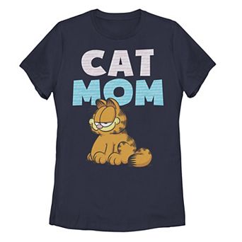 Juniors' Garfield Cat Mom Smiling Portrait Tee