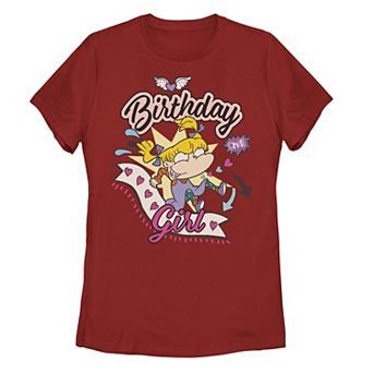 Juniors' Nickelodeon Rugrats Angelica Birthday Girl Banner Portrait Tee
