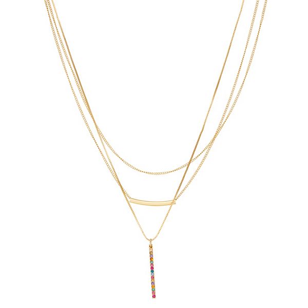 Kohls gold hot sale bar necklace