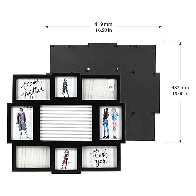 Prinz 8-Opening Letterboard Wall Collage Frame