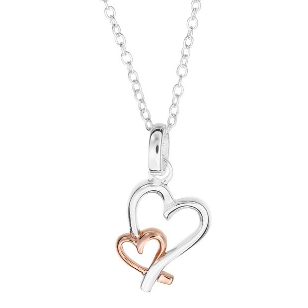 Rose gold heart best sale necklace kohls