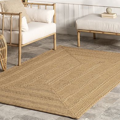 nuLOOM Rowan Braided Texture Indoor Outdoor Rug