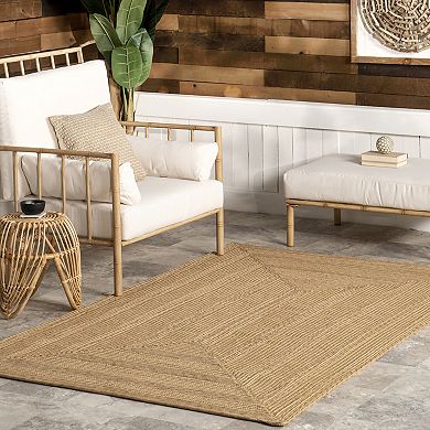 nuLOOM Rowan Braided Texture Indoor Outdoor Rug