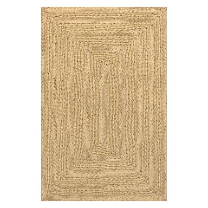 nuLOOM Rowan Braided Texture Indoor Outdoor Rug, White, 8X10 Ft