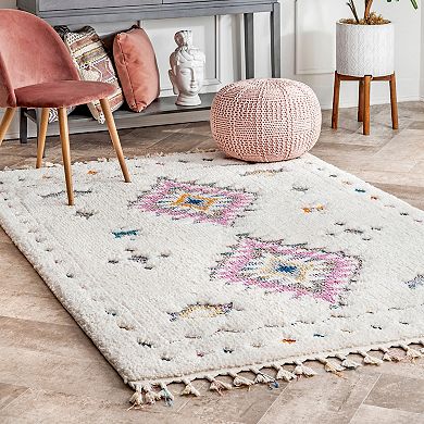 nuLOOM Jocelyn Carved Tribal Shag Rug