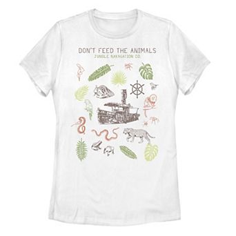 Juniors' Jungle Cruise "Don't Feed The Animals" Collage Graphic Tee