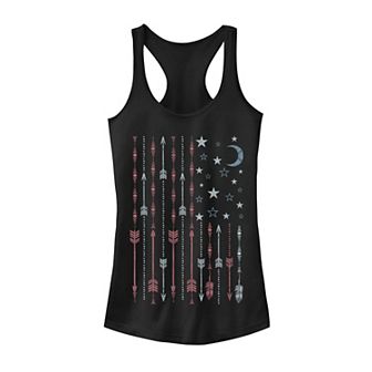 Juniors' Americana Boho Arrows and Stars American Flag Tank Top