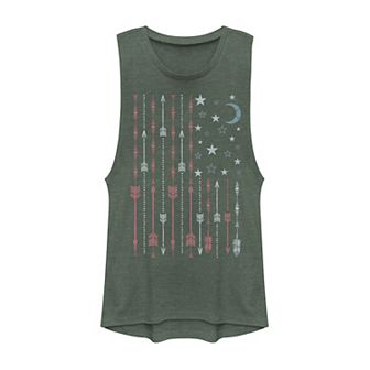 Juniors' Americana Boho Arrows & Stars American Flag Tank Top