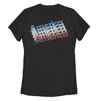 Juniors' "America" Text Tee