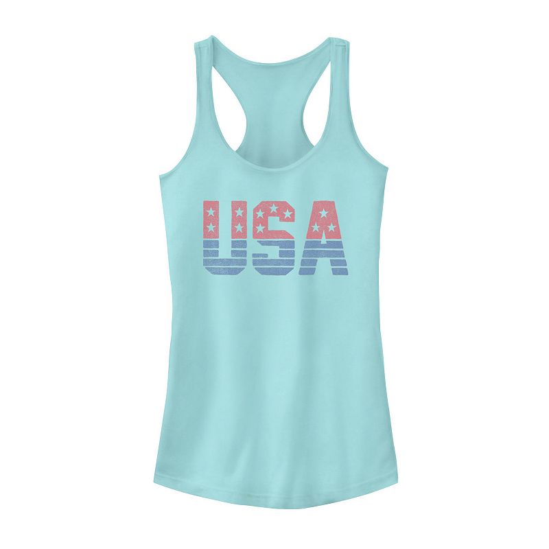 Juniors Americana USA Stars and Stripes Tank, Girls, Size: XS, Blue