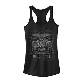 Juniors' Americana "Ride Free" Motorcycle Tank Top