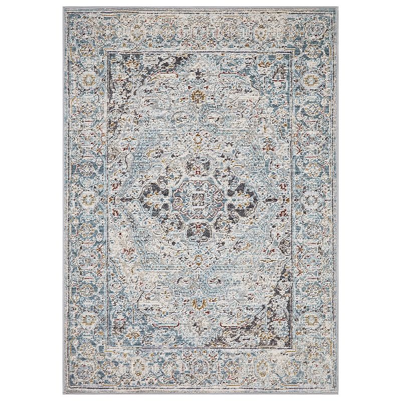 Concord Global Valencia Area Rug, Blue, 5X7 Ft