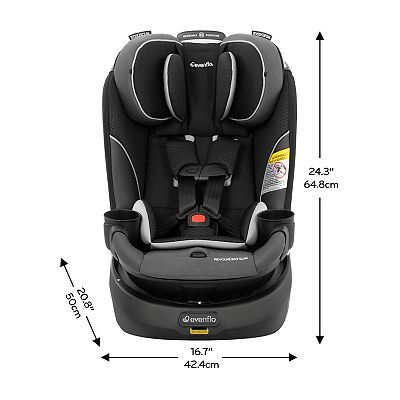 Evenflo Revolve 360 Slim 2-in-1 Rotational Convertible Car Seat - Canton Black