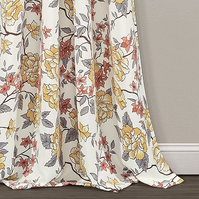 Lush Decor Ivana Floral Window Curtain 2-Pack