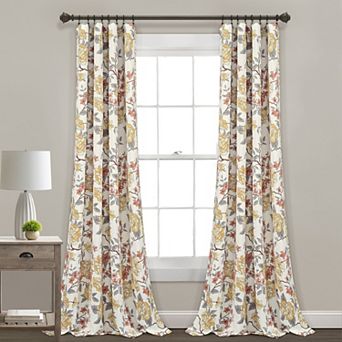 Lush Decor Ivana Floral Window Curtain 2-Pack
