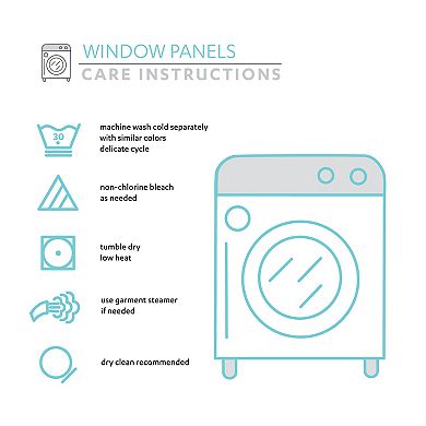 Lush Decor Ruched Waterfall Linen Window Curtain Panel