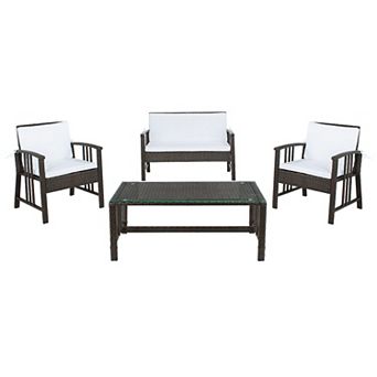 Safavieh Reslor 4 pc Outdoor Living Set