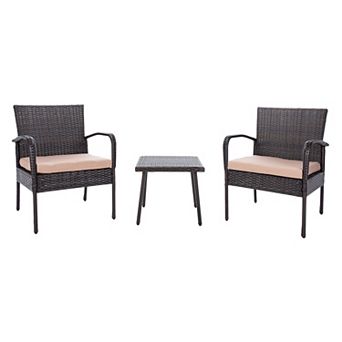 Safavieh Moore 3 pc Outdoor Lounge Set