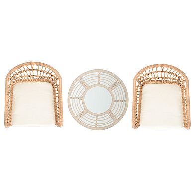 Safavieh Berlen 3-Piece Outdoor Lounger Set
