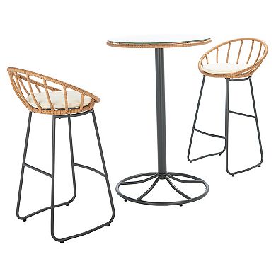 Safavieh Lersa 3-Piece Outdoor Lounger Set