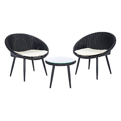 Safavieh Merami 3-Piece Outdoor Lounger Set