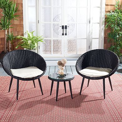 Safavieh Merami 3-Piece Outdoor Lounger Set