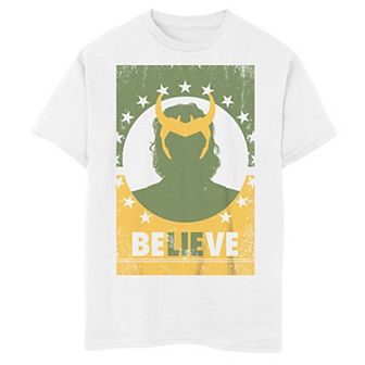 Boys 8-20 Marvel Loki BeLIEve Poster Tee