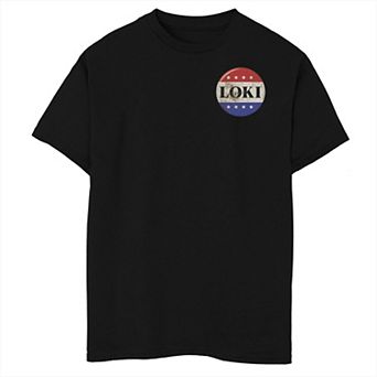 Boys 8-20 Marvel Loki Red White & Blue Badge Tee