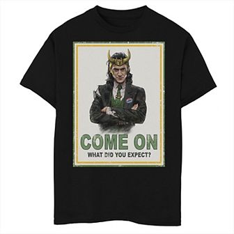 Boys 8-20 Marvel Loki Come On What Did You Expect Poster Tee