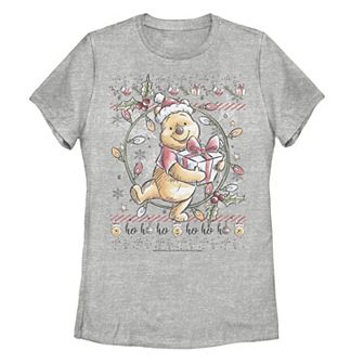 Disney's Winnie The Pooh Juniors' Christmas Present Graphic Tee