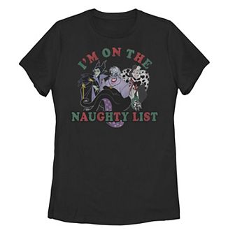 Disney's Villains "I'm On The Naughty List" Christmas Graphic Tee