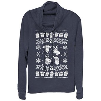 Disney / Pixar's Toy Story Juniors' Christmas Cowlneck Graphic Lightweight Long Sleeve