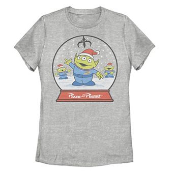 Disney / Pixar's Toy Story Aliens Juniors' Pizza Planet Snowglobe Graphic Tee