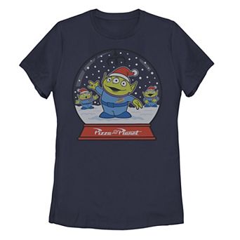 Disney / Pixar's Toy Story Aliens Juniors' Pizza Planet Snowglobe Graphic Tee