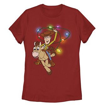 Disney / Pixar's Toy Story Woody Juniors' Christmas Light Lasso Tee
